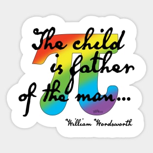 Child, father, pie Sticker